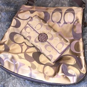 Lavender Coach Bag and Wallet